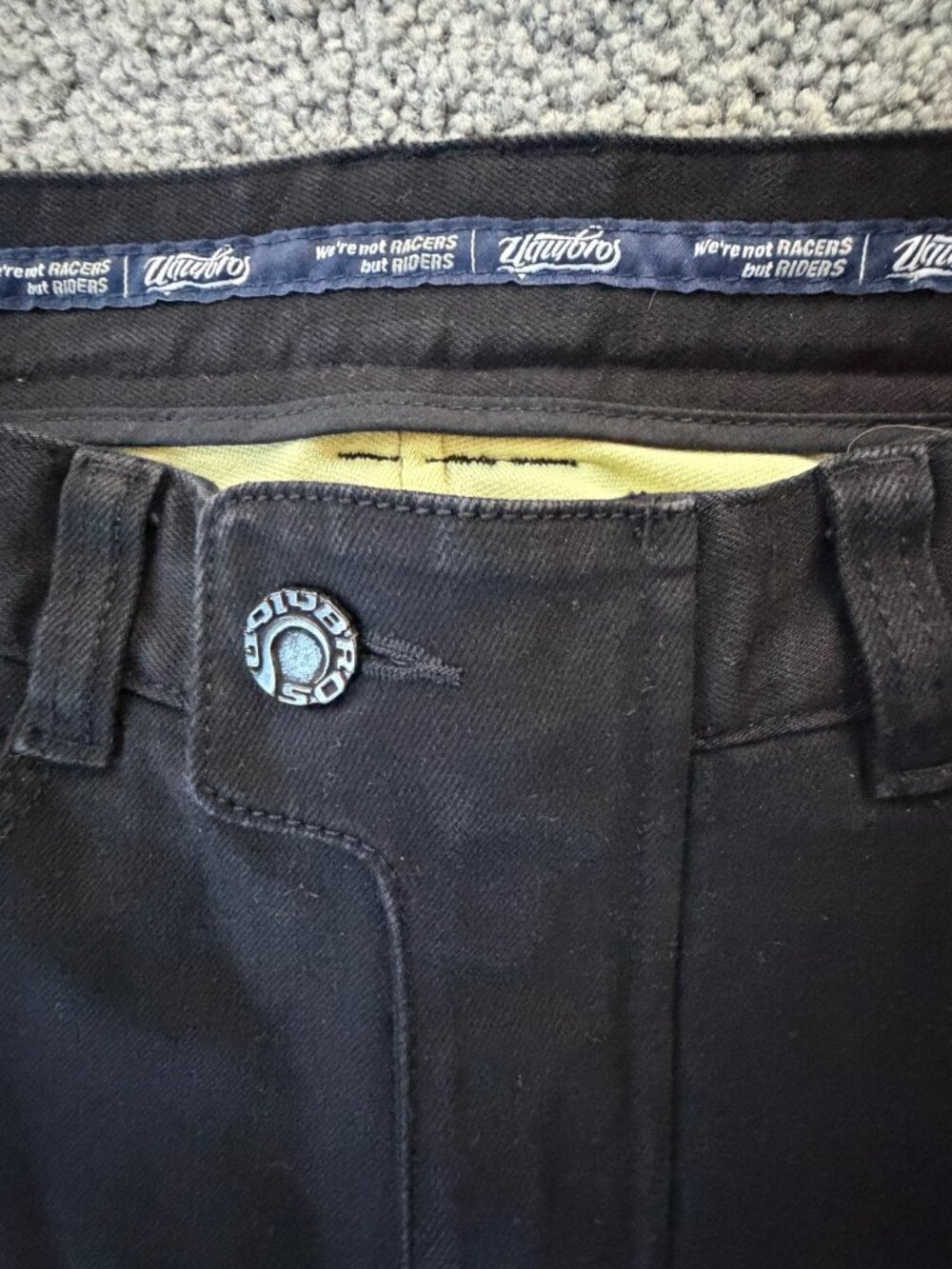 uglyBROS Featherbed-K Men's Motorcycle Riding Jeans Black Size 30 Kevlar Armored - Picture 8 of 14